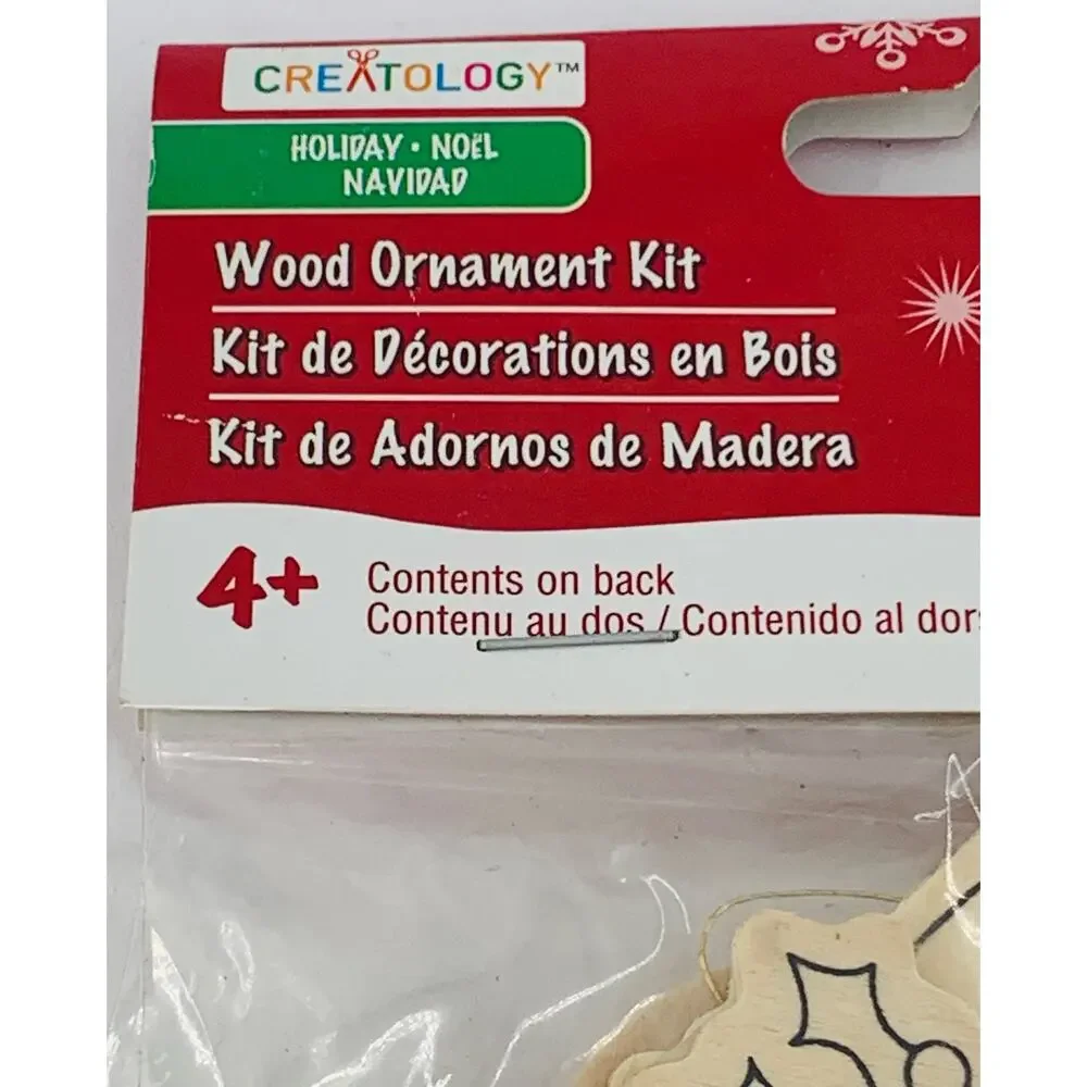 Wood Oranament Decorating Kit Creatology 3 Piece Set Sock Monkey Owl Elf Markers